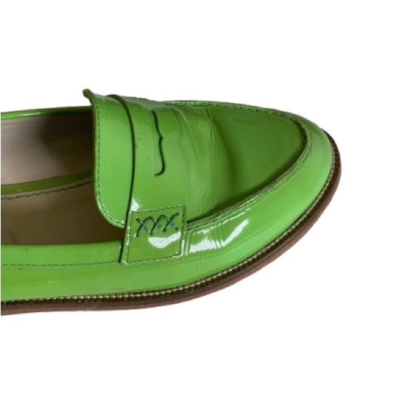 Boden Women's Vibrant Green Patent Flats Real Leather - Picture 4 of 9